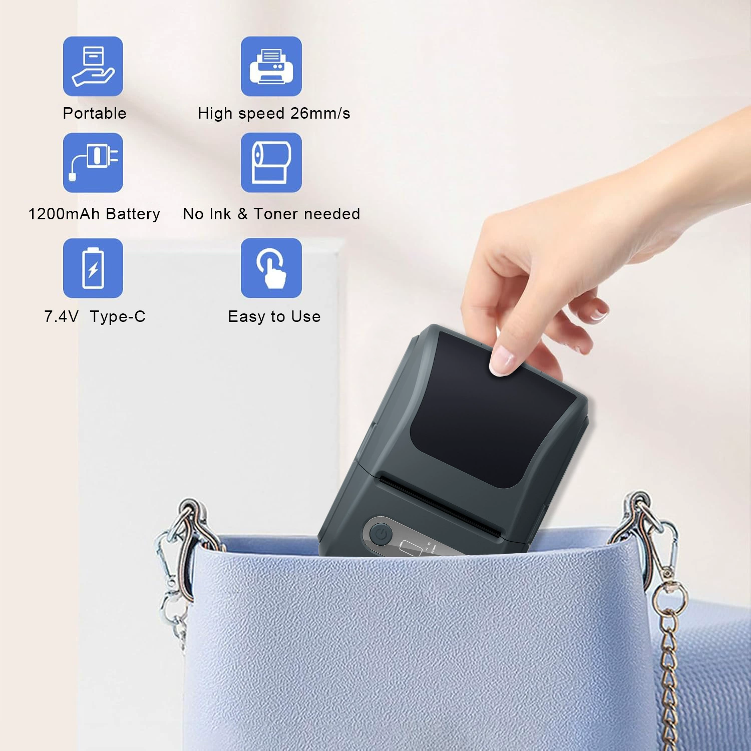 Ручной маленький домашний принтер, мобильный телефон, (跨境 торговля), bluetooth