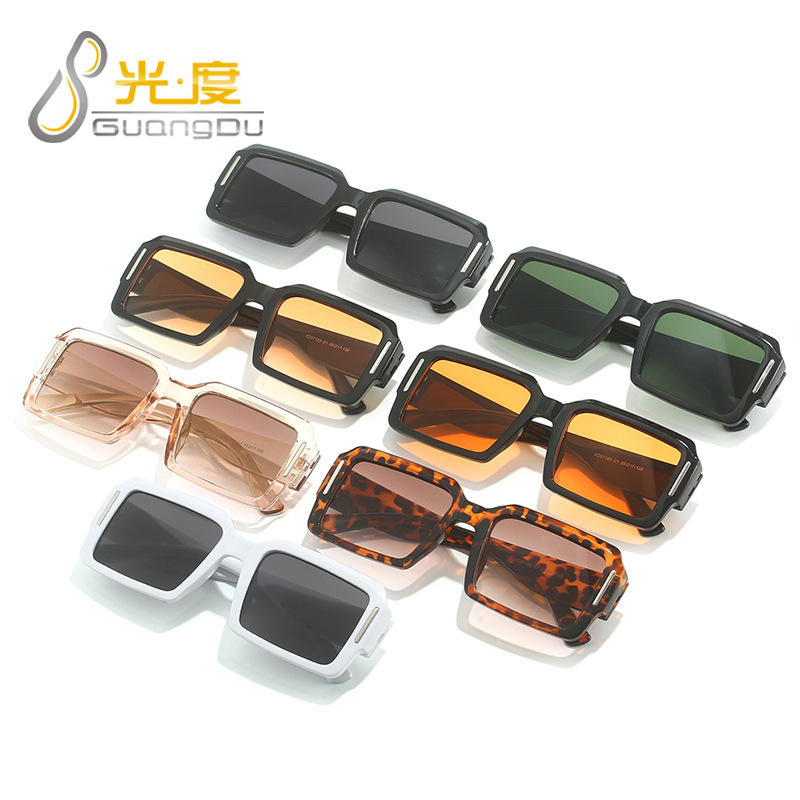 Sunglasses Square Frame Retro Style For Men Fashionable Design_voghion.com
