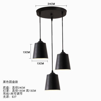 Araña de comedor, barra de bar simple moderna de tres cabezas, mesa de comedor creativa, dormitorio, personalidad, sala de estar, comedor, iluminación nórdica atmosférica