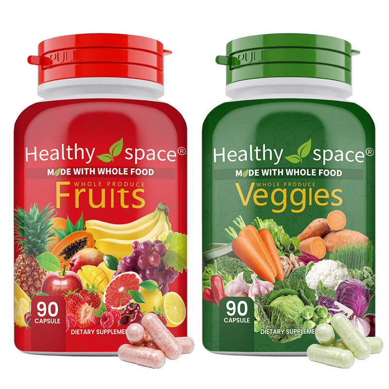 跨境蔬菜水果胶囊套装supplements纤维素capsules膳食补充剂现货|undefined