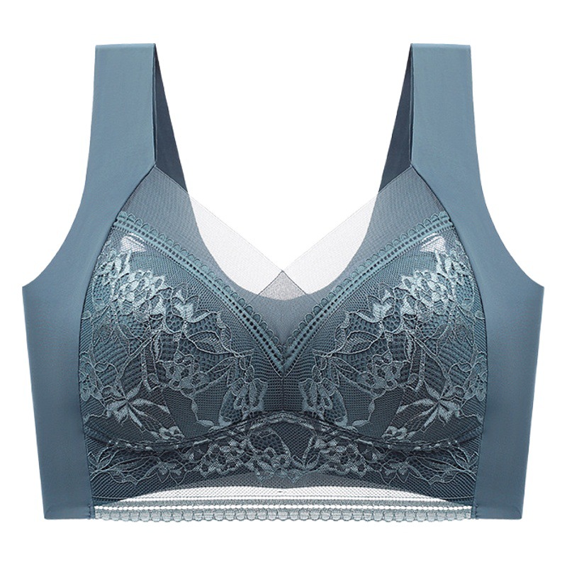 Push up belleza espalda de encaje envuelto en el pecho Chaleco de las mujeres inalámbrico fijo Copa soporte de mama chaleco sin costuras sujetador