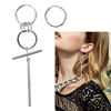 Fashionable asymmetrical long earrings suitable for men and women, Japanese and Korean