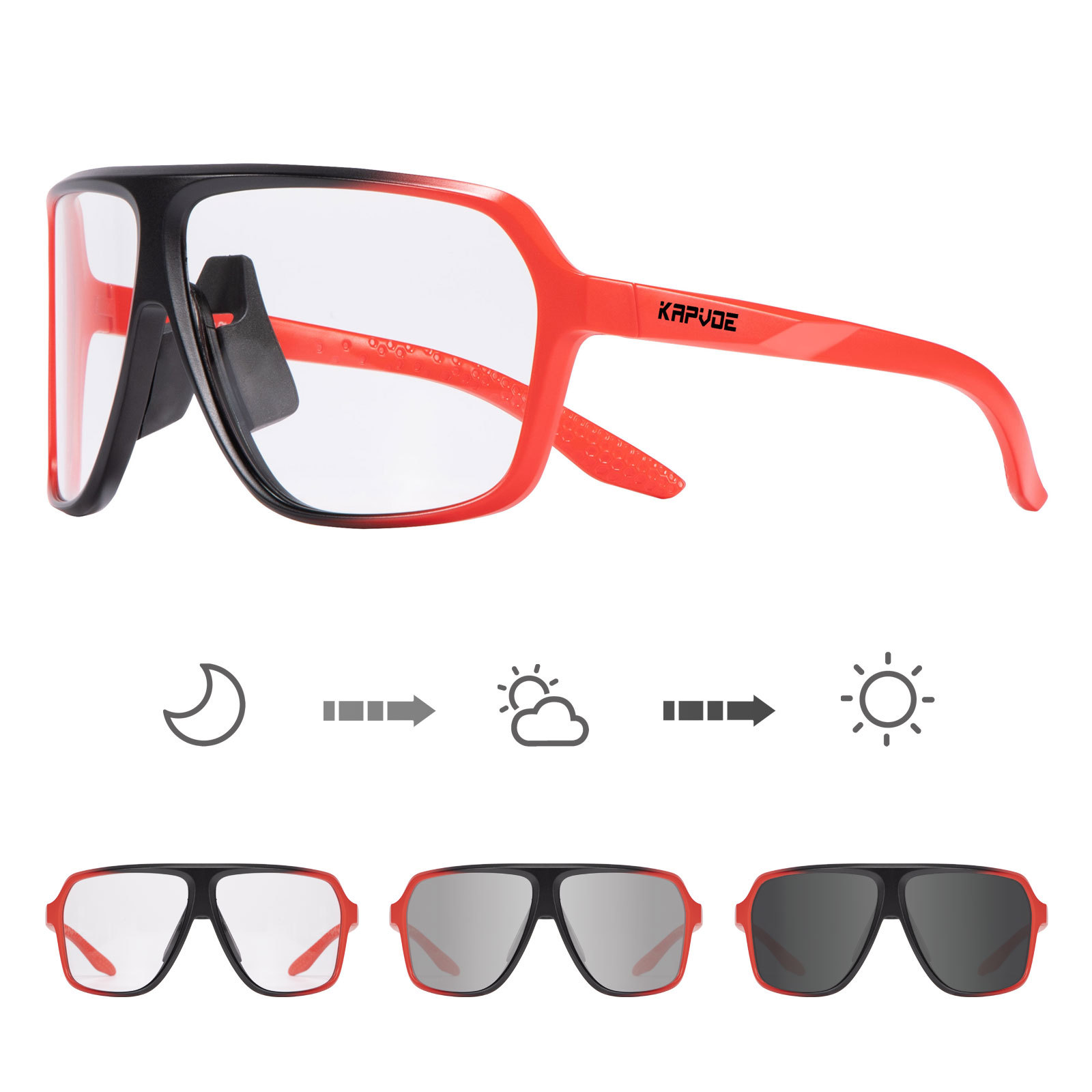 Gafas de Ciclismo Fotocromáticas de TR90, a Prueba de Viento, para Ciclismo al Aire Libre