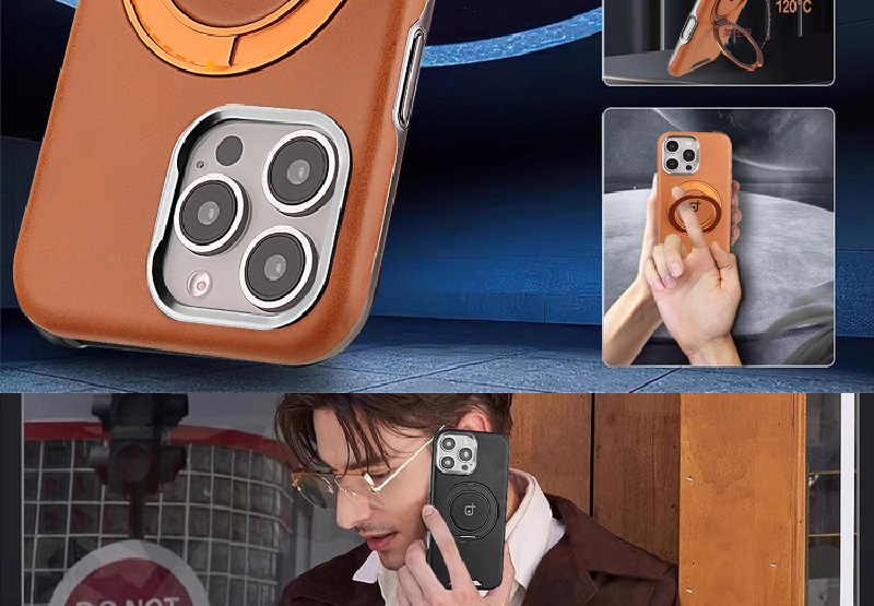 Ốp lưng iPhone từ tính xoay 360 độ, giá đỡ tích hợp, bảo vệ toàn diện cho 12/13/14/15/16 Pro Max — [R63 màu đen★Giá đỡ xoay từ tính], [R63 màu nâu sẫm★Giá đỡ xoay từ tính], [R63 màu nâu nhạt★Giá đỡ xoay từ tính], [R63 màu xám★Giá đỡ xoay từ tính] chi tiết 10