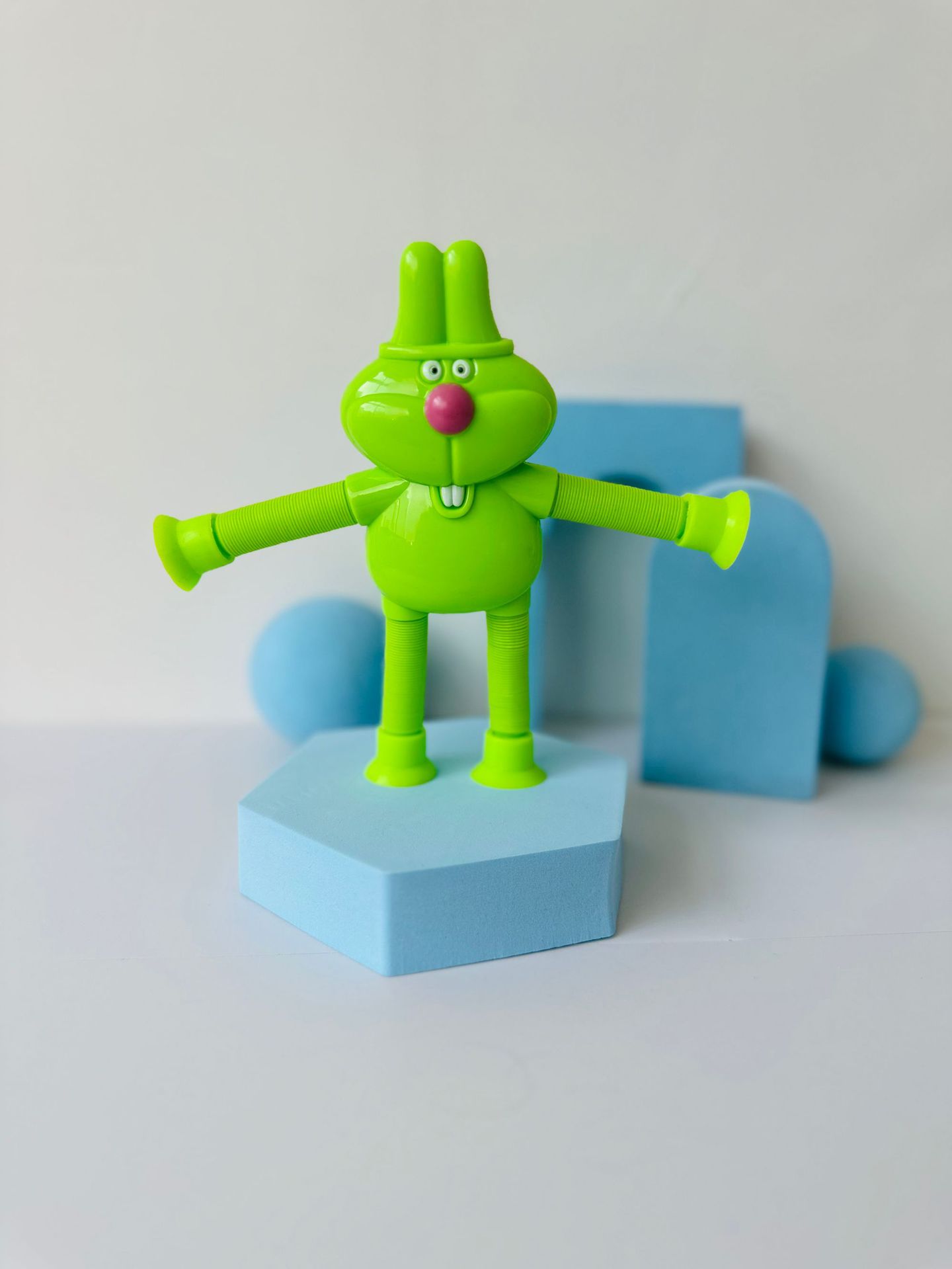 Juguete Antiestrés Telescópico Portátil y Versátil con Forma de Rana, Conejo, Ciervo de Patas Largas y Huevo, con Dientes que Salen, para Niños image 12