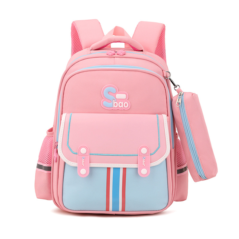 Nueva gran capacidad de los niños schoolbag niñas de la escuela primaria Grado 1-3-6 de reducción de carga de protección de la columna vertebral niños bolsa de escuela