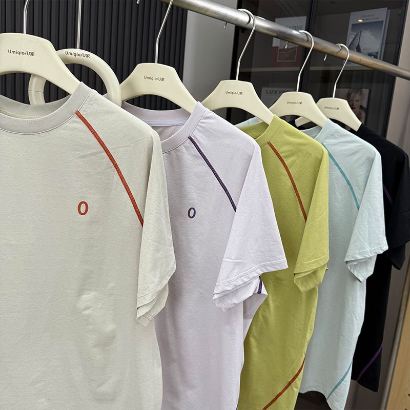 冰蓝色凉感速干短袖男女夏季跑步运动骑行服山系户外情侣休闲T恤|undefined