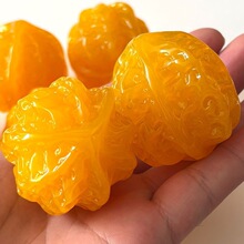 批发米黄玉黄石纯手工雕刻核桃大利摆件茶道把玩核桃手把件文玩