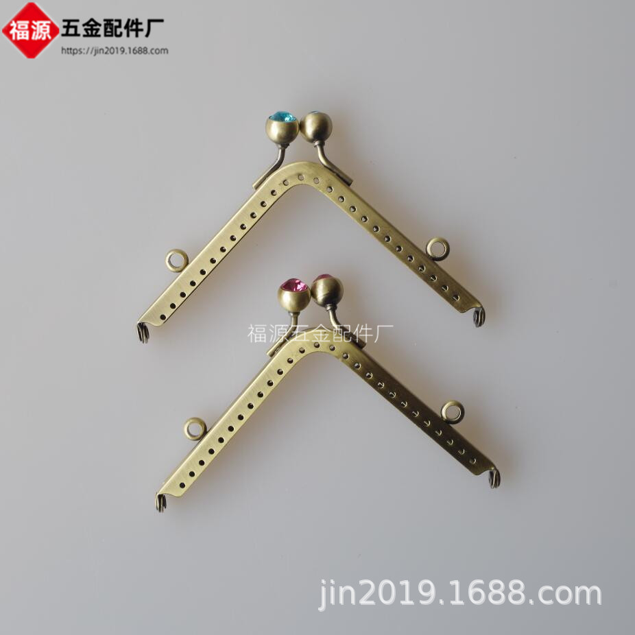 8.5cm房子口金 手机包上钻三角直角口金 每色500只起