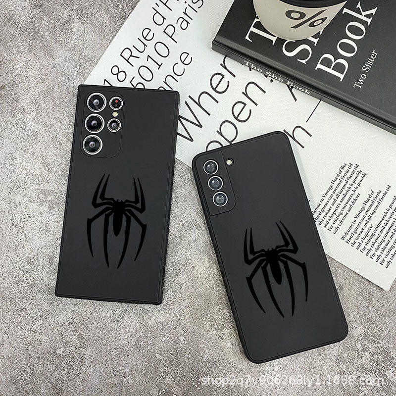 Black spider for Samsung S24/S23ULTRA phone shell foreign trade GalaxyS23/NOTE20 protective cover
