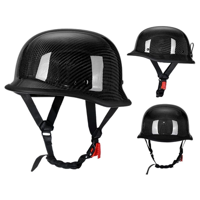 Motorcycle Safety Supplies – Retro Helmet Scooter Cruising Motorcycle - 3k-carbon-fiber-gloss-black-mhead-circumference-56-57cm