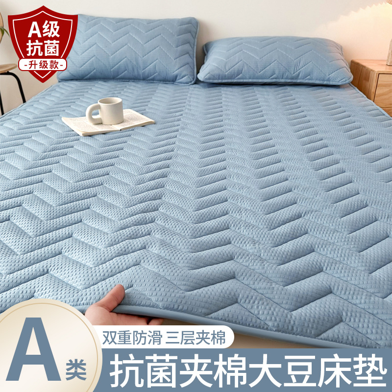 [업그레이드된 버블면 항균] 그레이 블루❤두께 약 1.5cm [A급 산모 및 유아용 원단, 두껍고 부드러움]