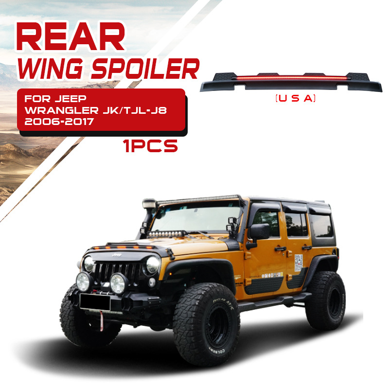 Tenxinrui adecuado para JEEP Shepherd JLJK con luz arenisca bloque trasero modificado coche protector de lluvia Accesorios