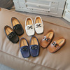 Children's footwear for leather shoes for early age for boys, soft sole, 1-3-7 years, Korean style, wholesale