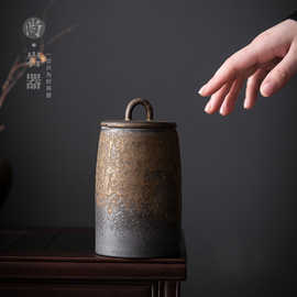 复古陶瓷茶叶罐家用茶叶包装密封罐存茶罐醒茶罐茶仓普洱茶罐定制