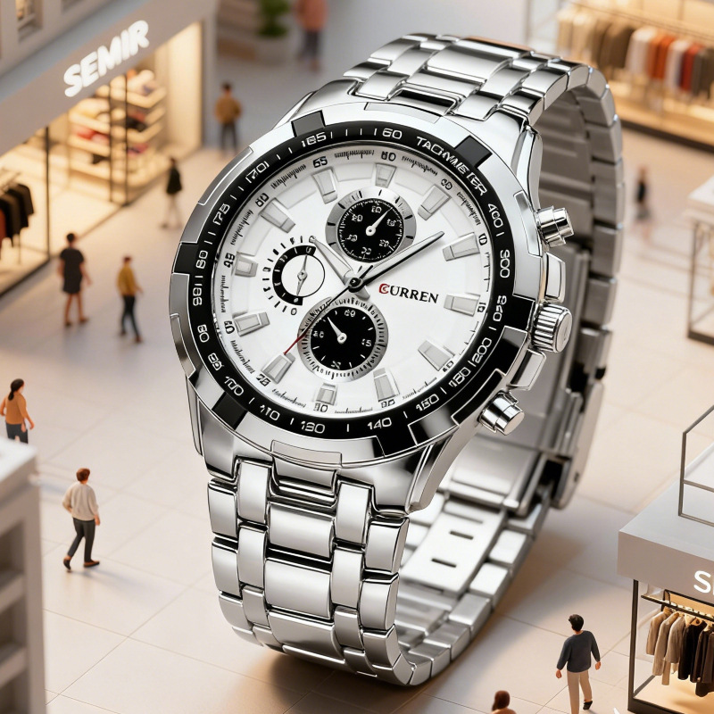 Curren/�����8023��ʿ�ֱ����������ˮʯӢ�������ʱ�������