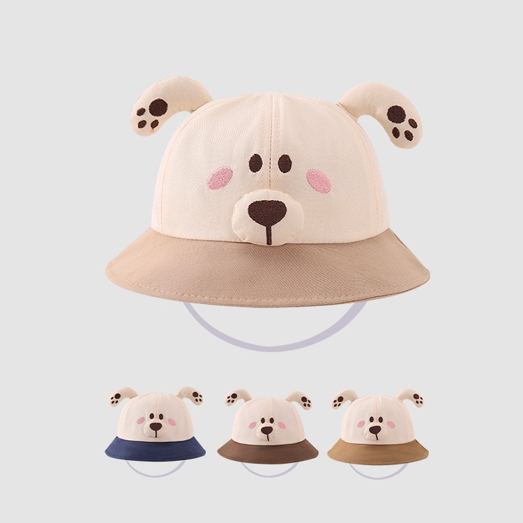 Sombrero de pescador de bebés coreano de dibujos animados primavera y otoño lindo sombrero de bebé sombrero de verano para bebés al aire libre sombrero de bañera de protección solar