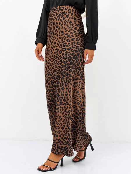 silky long skirt