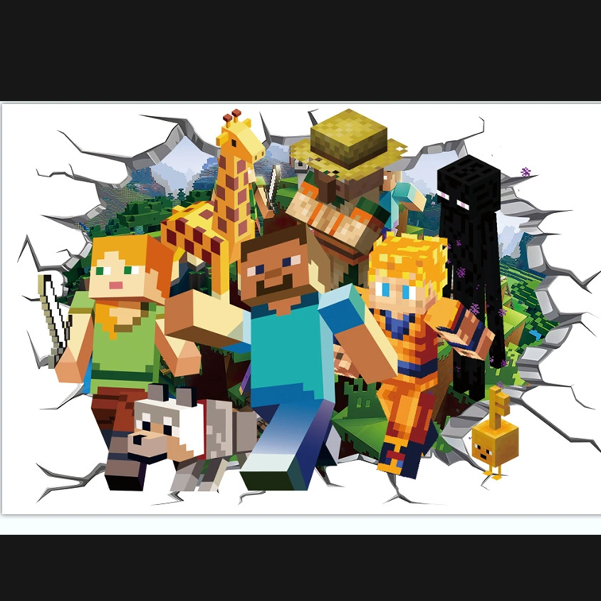 Кросс-борт amazon Minecraft детские игры мультфильм анимация ПВХ декоративные граффити стикеры