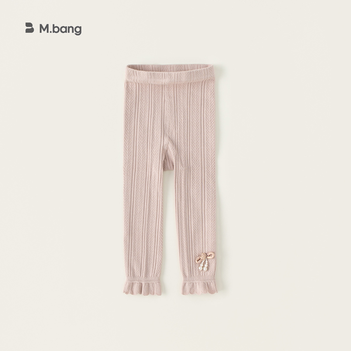 Youbao ropa para niños bebé primavera nuevo estilo pantimedias de color sólido niñas pantalones de nudo chino de perlas leggings de todo fósforo