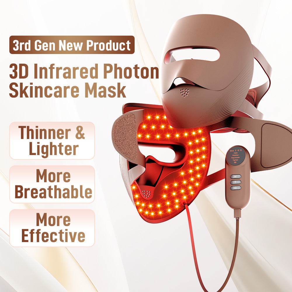 Cross-Border New Beauty Mask Photon Rejuvenation Instrument Home Rechargeable Led Light Therapy Rejuvenation Beauty Mask Full Face