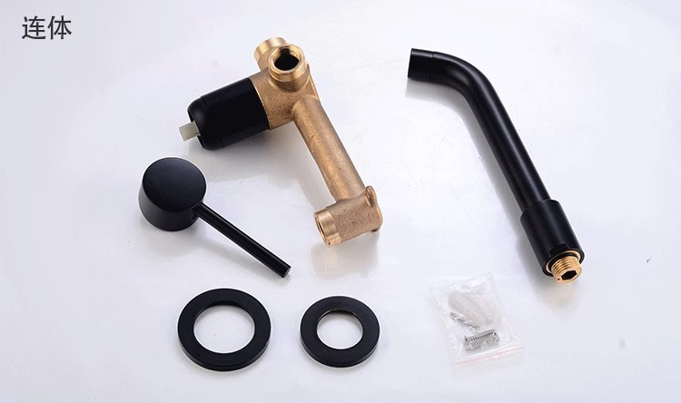 Cross-border wall-mounted hot and cold water faucet, hidden bathroom washbasin, rotatable all-copper concealed washbasin faucet undefined