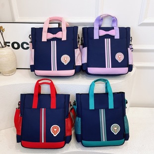 Primary School Students' Handbags Can Be Used as a Shoulder Tutoring Bag, Large-Capacity British Art Bag, Kidsren's Male and Female Interest Class Homework Bag