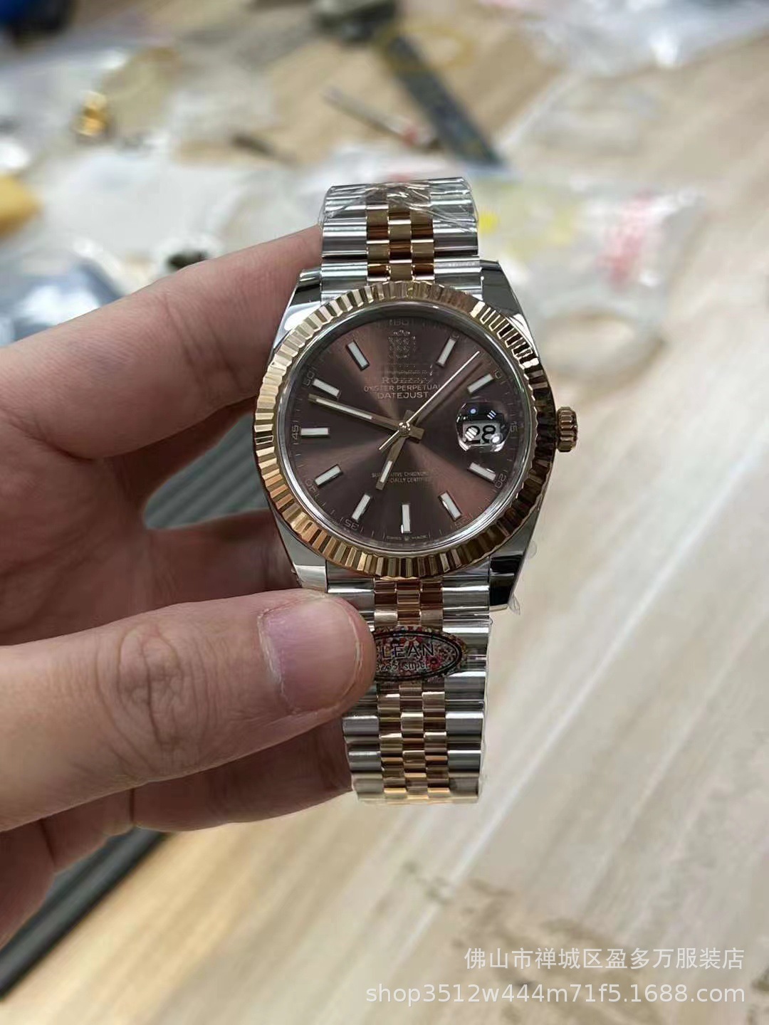 Transfronterizo C Factory Mint Green Log 41m Disco gris 2836/3235 Movimiento Cinco baht Reloj mecánico para hombres de negocios