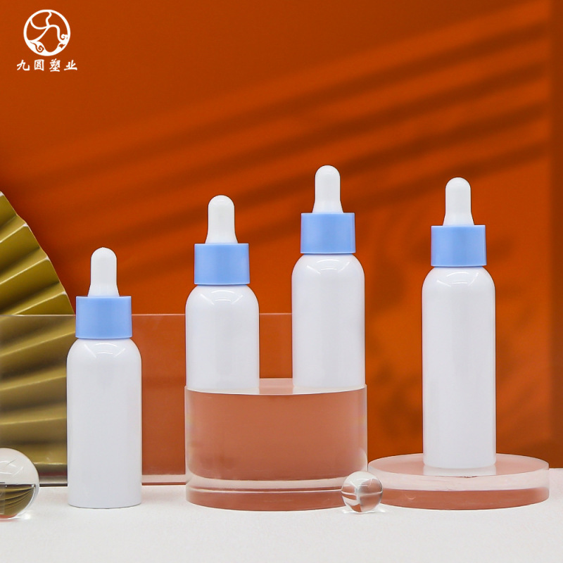 現物供給精華乳液ボトルpetプラスチック白色精油ボトル30/40/60mlスポイト分注ボトル|undefined