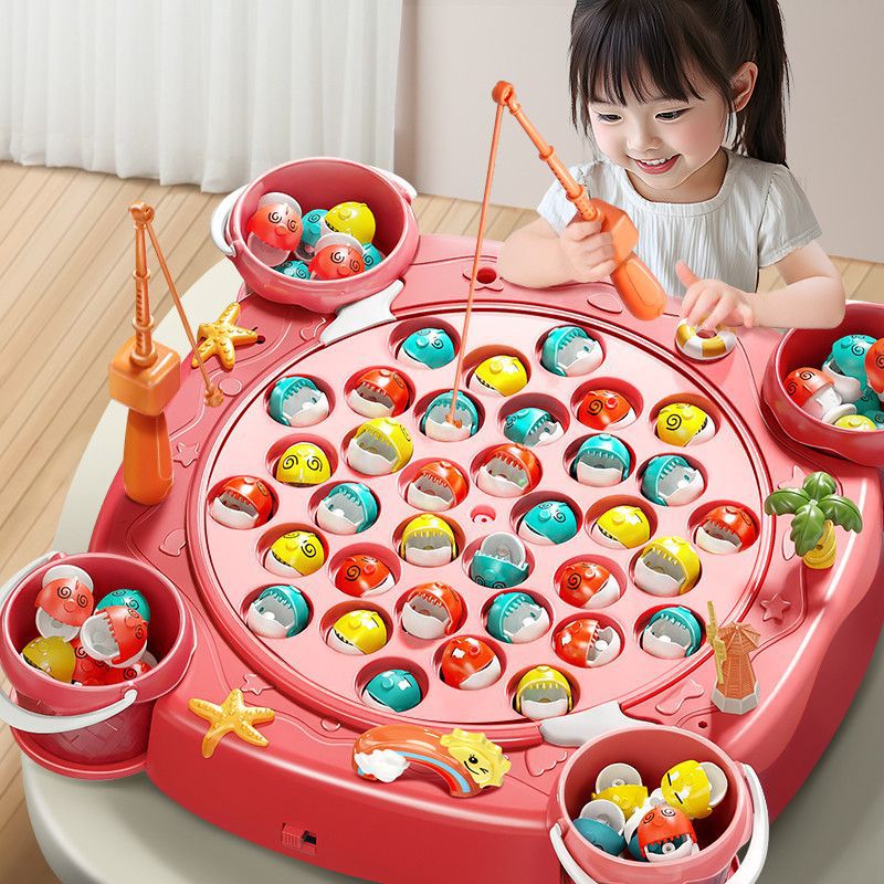 Children's Toys Electric Fishing Set Magnetic Kids Baby Magnet Fishing Toys Educational Intelligence Girls Boys