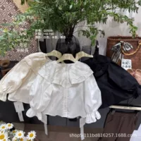 Libei Детская одежда Рубашка с воротником для девочек Рубашка в западном стиле в стиле крафт 110-150 Размеры 25 Осенний стиль TC