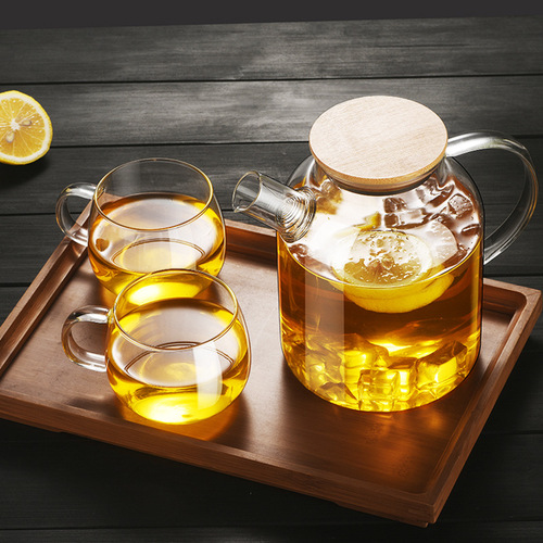 冷水壶茶壶玻璃耐高温防爆家用凉水壶泡茶壶水杯凉白开水壶花茶壶