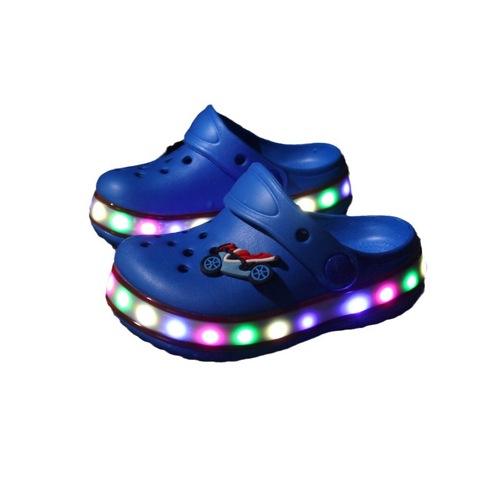 LED Light Shoes Children's Crocs Summer Children's Shoes Sandals 24 New Slippers Beach Shoes Hollow Baby Shoes Wholesale