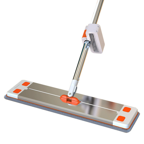 Tablet washable mop household stainless steel aluminum plate mop wet and dry two-use 360 degree rotation lazy floor cleaning device