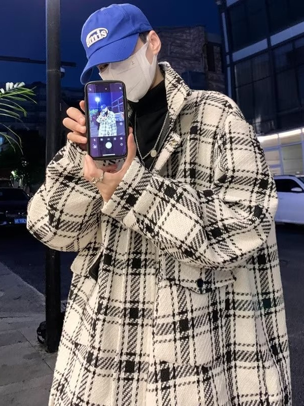 Versión coreana de la tendencia 2024 primavera y otoño abrigo guapo hombre ins marca de moda callejera estilo Hong Kong estilo japonés Harajuku chaqueta suelta