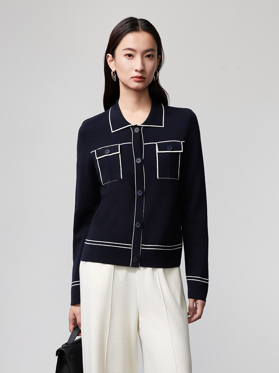 Woolen retro cardigan