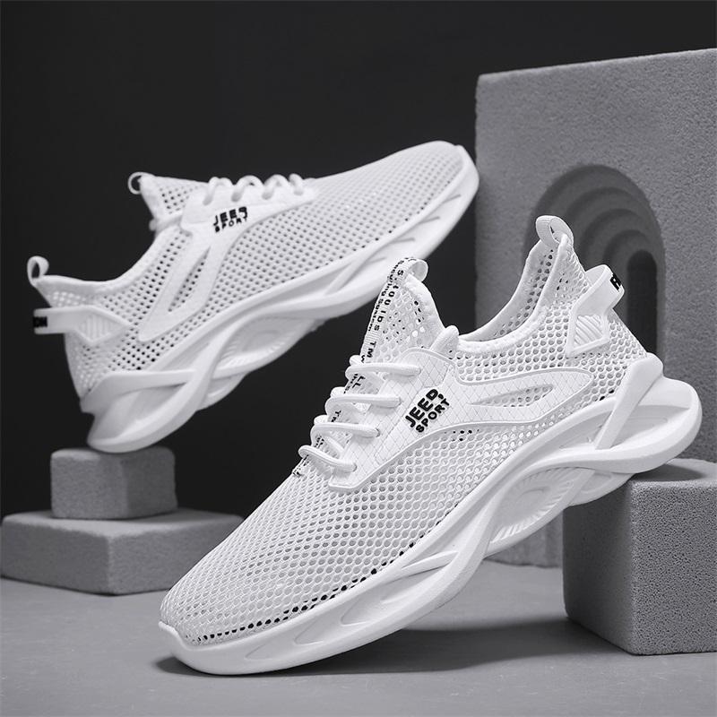 2025 tendencia de verano gran malla ventilada hueco zapatos de malla única de coco zapatos casuales antideslizantes zapatos de trabajo para hombres