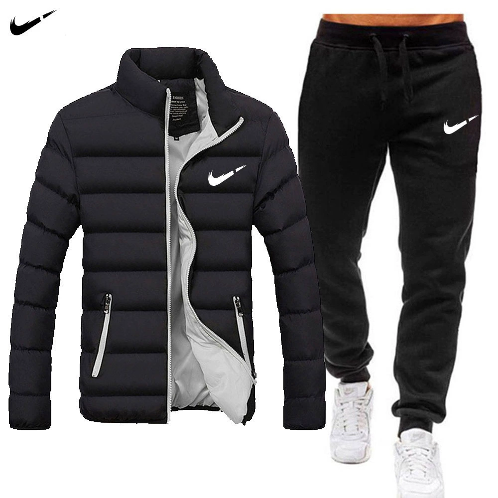 Мужские трансграничные хлопчатобумажные брюки с воротником утолщены зимой