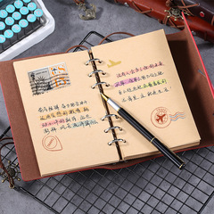 Leather-bound notebook A6 Japanese travel diary A7 wire-bound journal vintage student notepad TN travel journal
