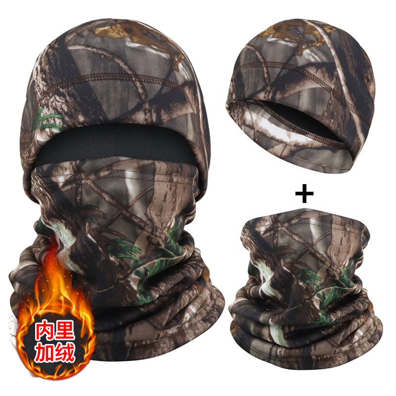 Invierno más chaqueta de terciopelo, sombrero frío, abrigo, cuello, sombrero de protector de orejas para ciclismo al aire libre, sombrero de cuello a prueba de viento, sombrero transfronterizo