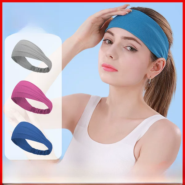 Cross-Border cold feeling sports hair band men's and women's fitness running sports yoga sweat band non-slip anti-sweat band sports headband