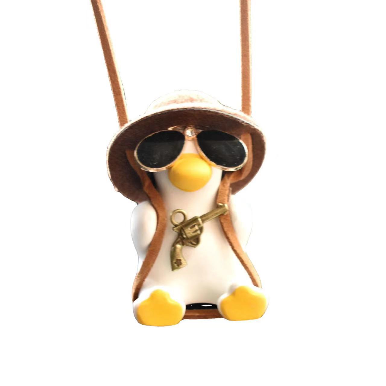 Car hanging, Qìchē Cross-border swing duck net - pistol-coffee-hat-duck