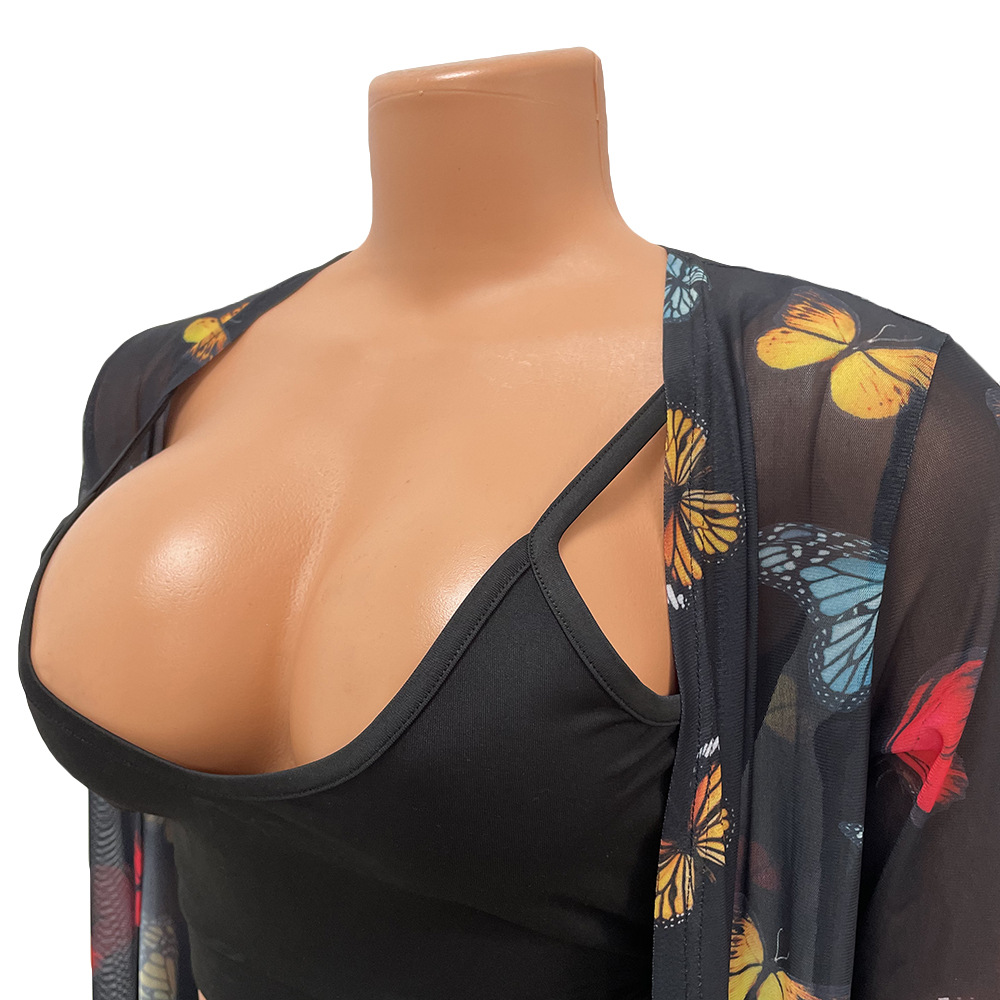 Title 14, Womens Printed Swimsuit Three-piece with Shawl...