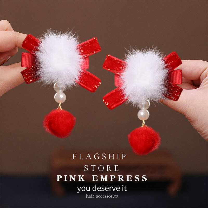 Año Nuevo accesorios para el cabello para niños arco de bordilla pinzas de cabello para niñas vestidos festivos vestidos chinos toques de cabello para niñas joyas de tarjetas de cabello