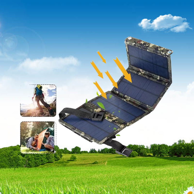 Handheld travel folding bag solar-powered