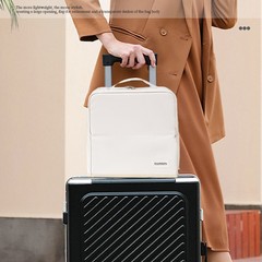 吊り下げ式スーツケース化粧品バッグ、ミラー付き大容量、旅行用スタンドアップ化粧品必需品ペンシルバッグ収納バッグ