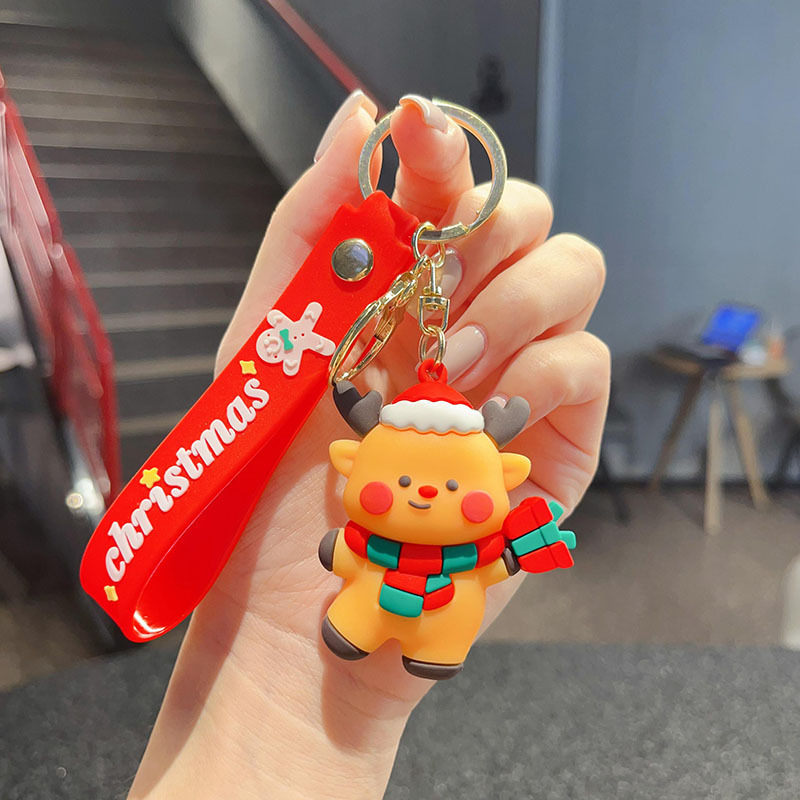 古典的なサンタクロースのキーホルダークロスボーダーストラップバッグアクセサリー自動車チェーン小商品カップル小プレゼント卸売り|undefined