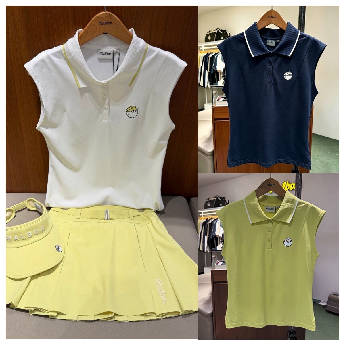 Golf 26 Summer Women's Solid Color Logo Versatile Slim Fit Sleeveless Soft Pique Stretch Breathable Simple Slim Fit