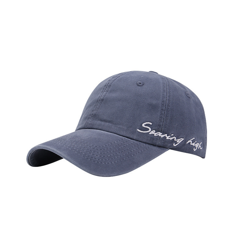 Nuevo sombrero de cabeza grande cara pequeña letra femenina punzada gorra de lengua gorra de estilo coreano sombrero de béisbol de moda universal pareja hombre