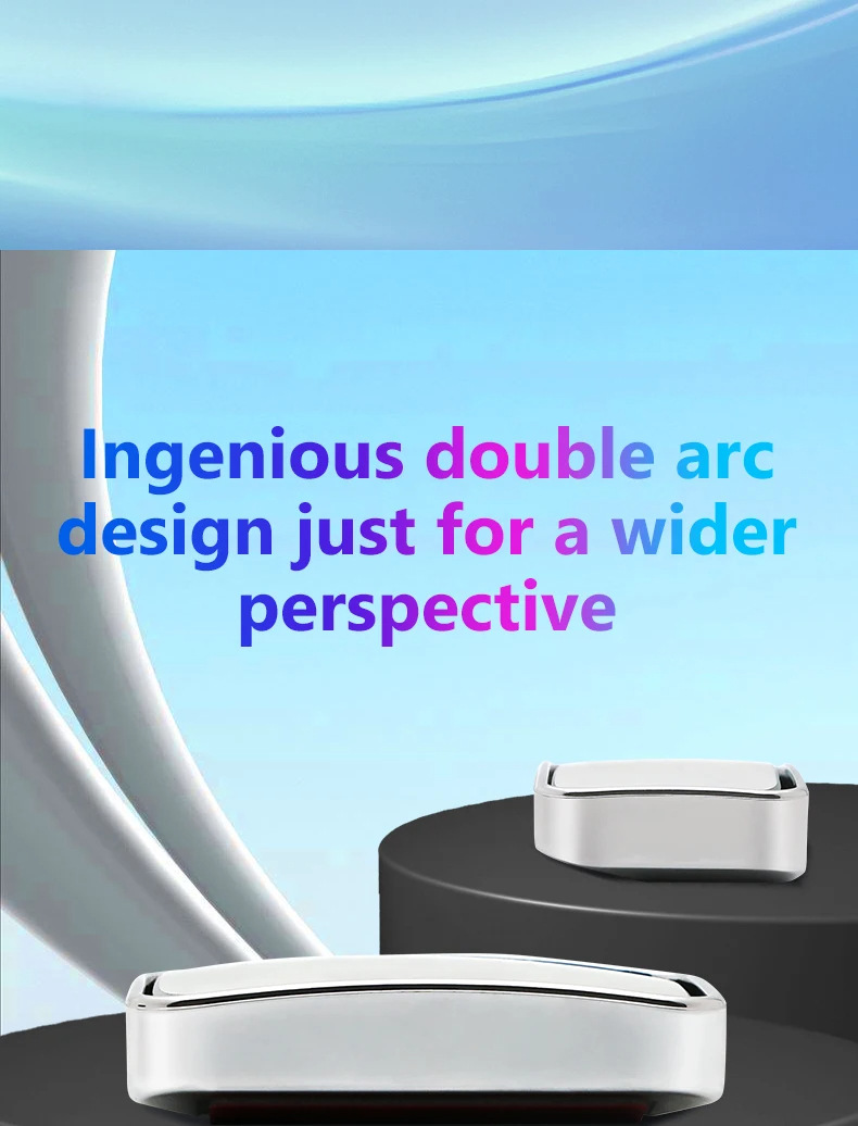 Car Rearview Mirror, Auxiliary Steering Mirror, Flexible, Compact, Multi-Angle Mirror, Convenient 3D Viewing Mirror, High-Looking Steering Mirror